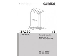 GiBiDi BA230 Installation Instructions