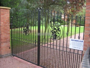 Wrought iron decorative gates 